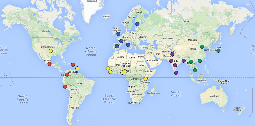 1000 Genomes map